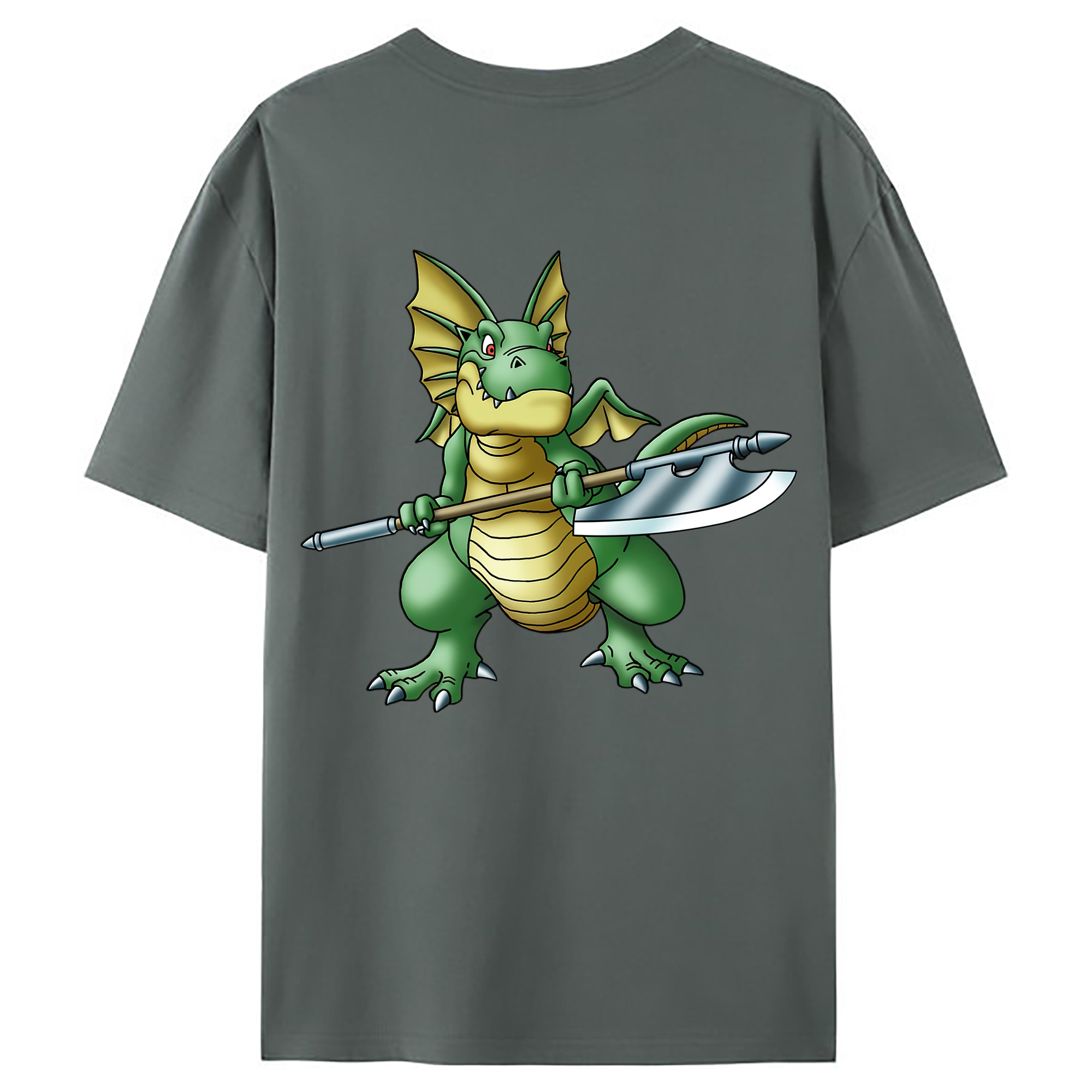 （画像用） ドラゴンクエスト Doragon Kuesuto Dragon Quest 綿100％ メンズ半袖Tシャツ（バックプリント） 通気性